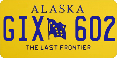 AK license plate GIX602