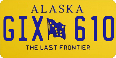 AK license plate GIX610