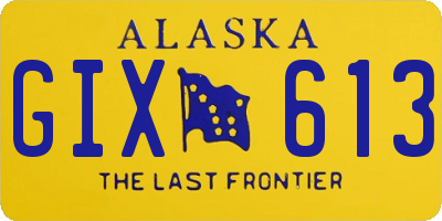 AK license plate GIX613