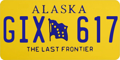 AK license plate GIX617