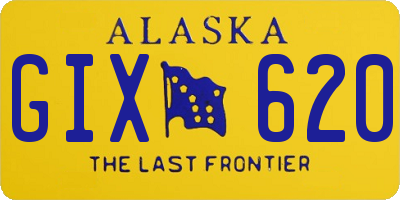 AK license plate GIX620