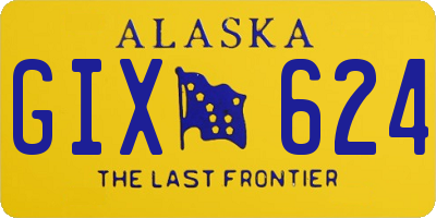 AK license plate GIX624