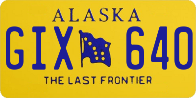 AK license plate GIX640