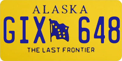 AK license plate GIX648