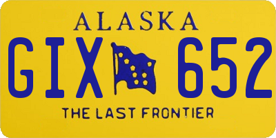 AK license plate GIX652
