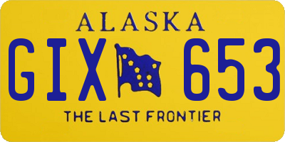 AK license plate GIX653
