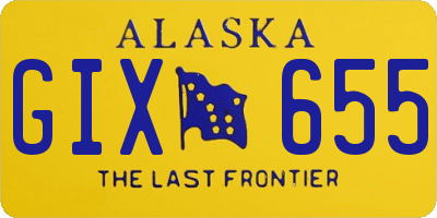 AK license plate GIX655