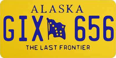 AK license plate GIX656