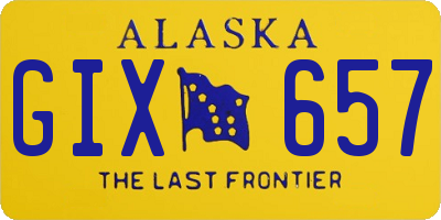 AK license plate GIX657