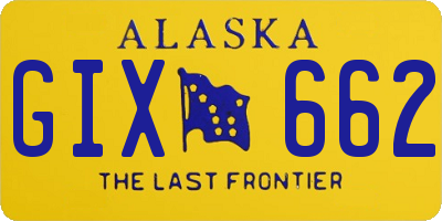 AK license plate GIX662