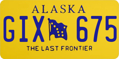 AK license plate GIX675