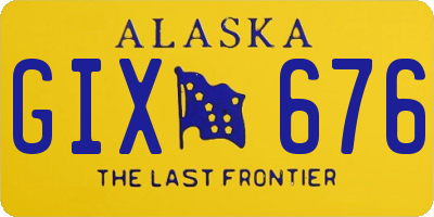 AK license plate GIX676