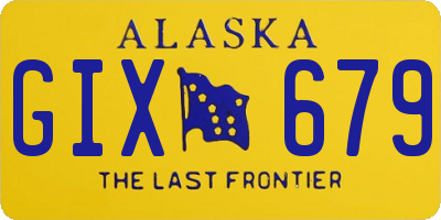AK license plate GIX679