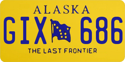 AK license plate GIX686