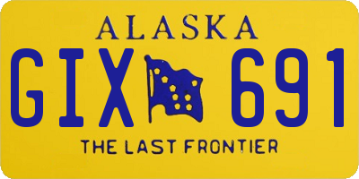 AK license plate GIX691