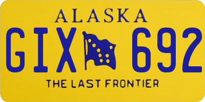 AK license plate GIX692