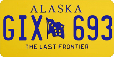 AK license plate GIX693