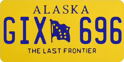 AK license plate GIX696
