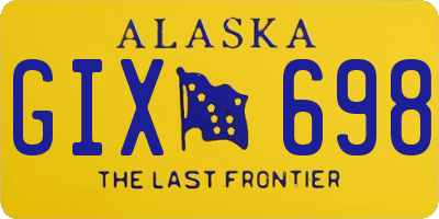 AK license plate GIX698