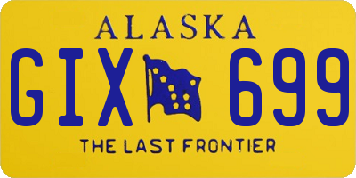 AK license plate GIX699