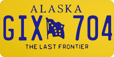 AK license plate GIX704