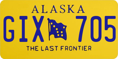 AK license plate GIX705