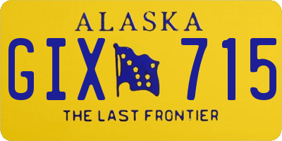 AK license plate GIX715