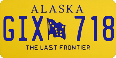AK license plate GIX718