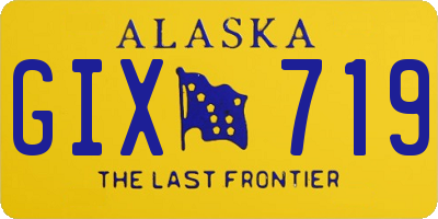 AK license plate GIX719