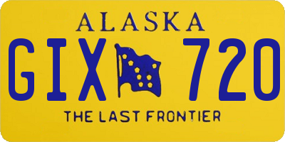 AK license plate GIX720