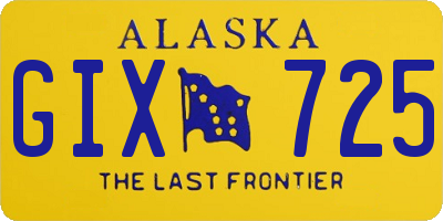 AK license plate GIX725