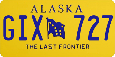 AK license plate GIX727