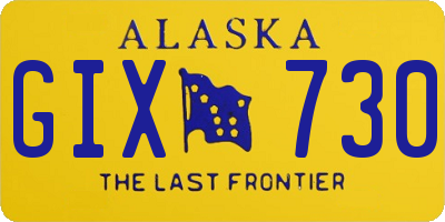 AK license plate GIX730