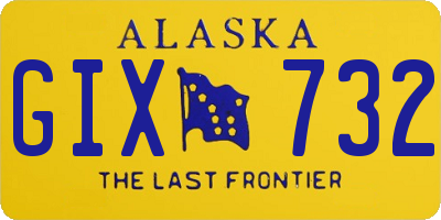 AK license plate GIX732