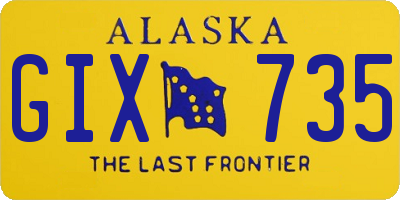 AK license plate GIX735