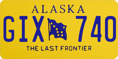 AK license plate GIX740