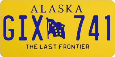 AK license plate GIX741