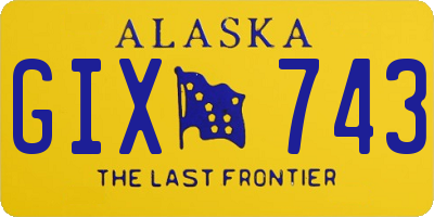 AK license plate GIX743