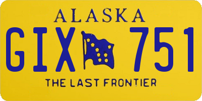 AK license plate GIX751