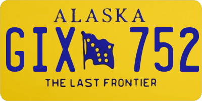 AK license plate GIX752