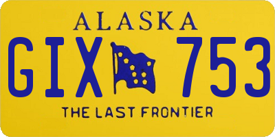 AK license plate GIX753
