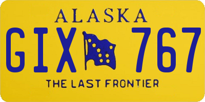 AK license plate GIX767