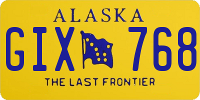 AK license plate GIX768