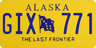 AK license plate GIX771