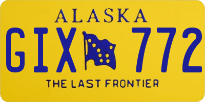 AK license plate GIX772