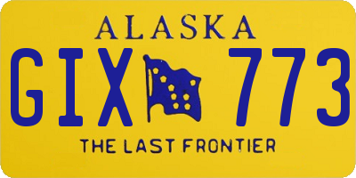 AK license plate GIX773