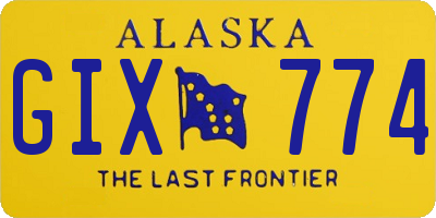 AK license plate GIX774