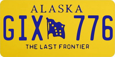 AK license plate GIX776