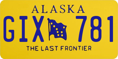 AK license plate GIX781