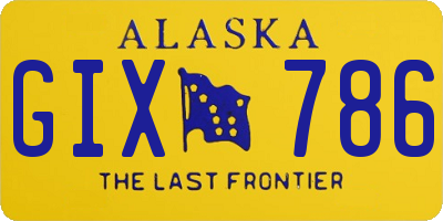 AK license plate GIX786